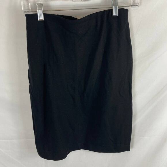 Philosophy Zip Back Fitted Black Skirt Size 2 - Picture 1 of 3